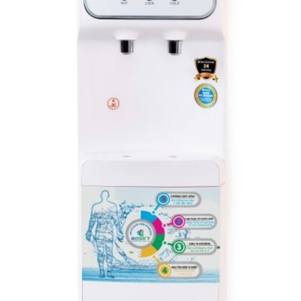 MÁY LỌC NƯỚC NÓNG LẠNH NGUỘI I-ON KIỀM ROSKY - TRẮNG